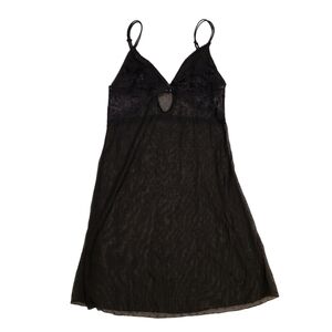 BM Intimates Sheer Black Lace Detail Nightie Slip